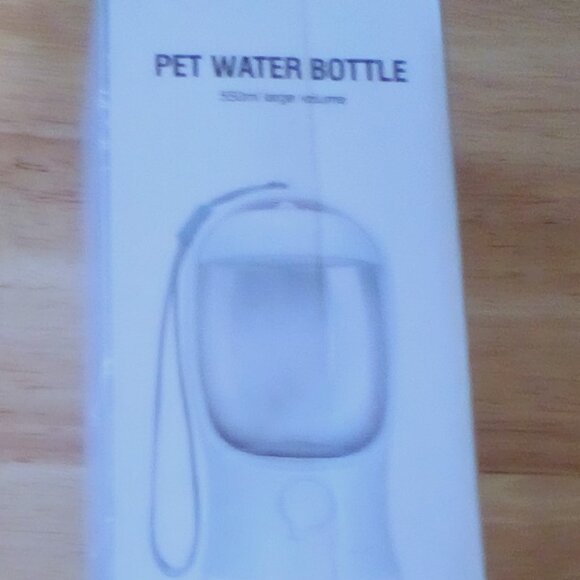 PET WATER BOTTLE - PORTABLE Includes FOOD DISPENSER, Color MILK WHITE - Picture 1 of 6